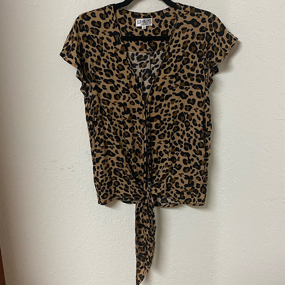XIX Palms Leopard Print T